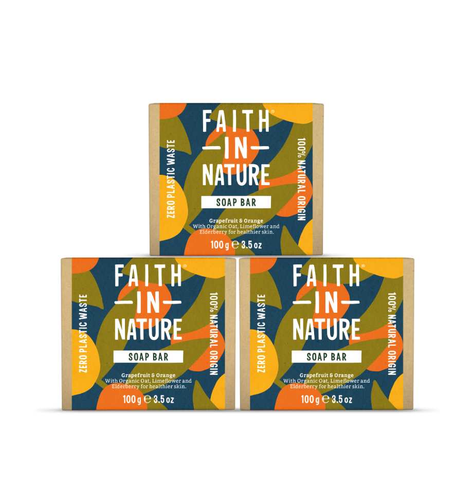 3 x Grapefruit & Orange soap bars