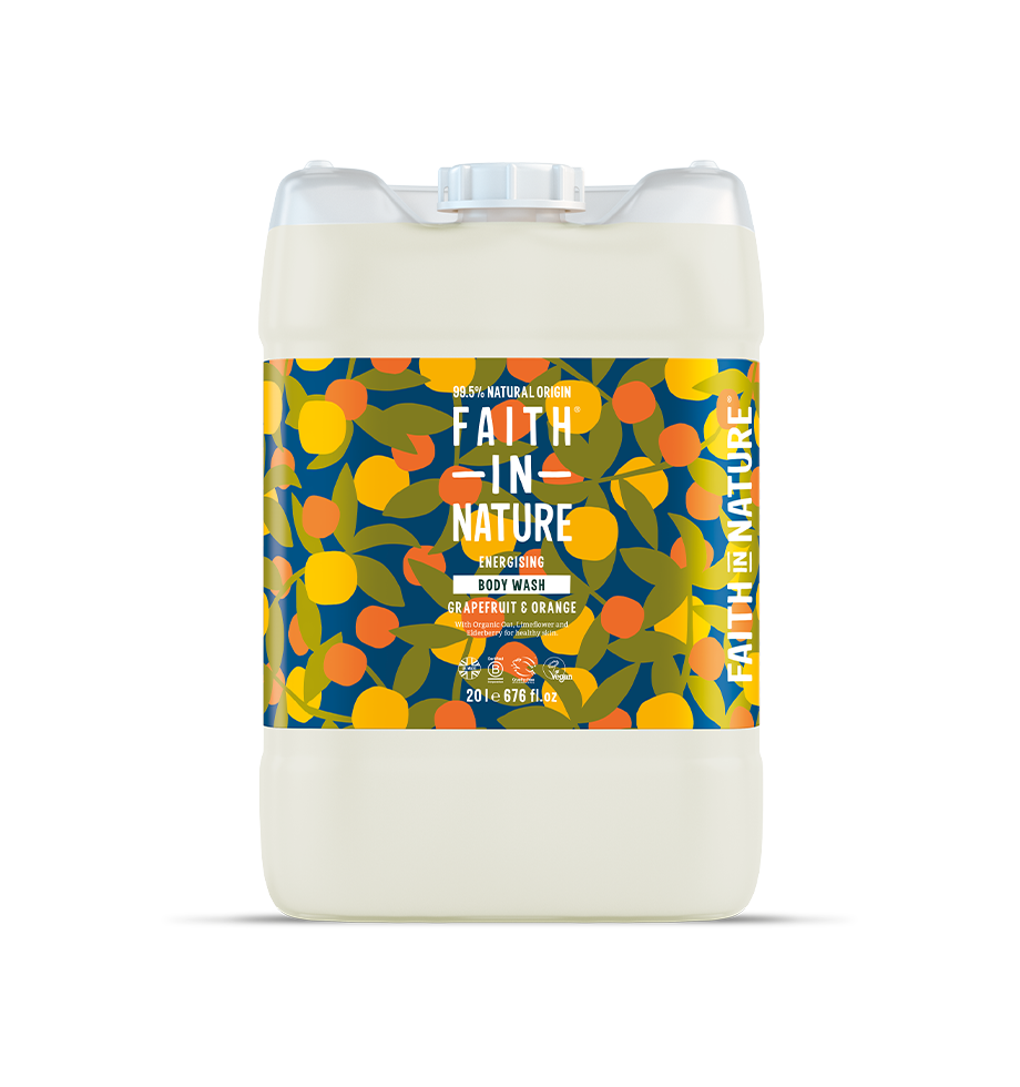 Faith In Nature Bulk Buy 20L Shower Gel Grapefruit & Orange