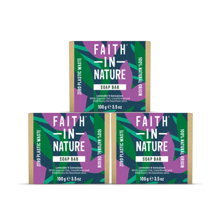 3 x Lavender & Geranium soap bars