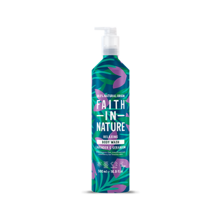 Faith In Nature 500ml aluminium natural Lavender & Geranium shower gel
