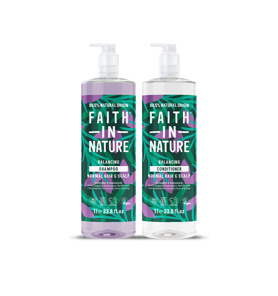 Lavender & Geranium 1L shampoo & conditioner set