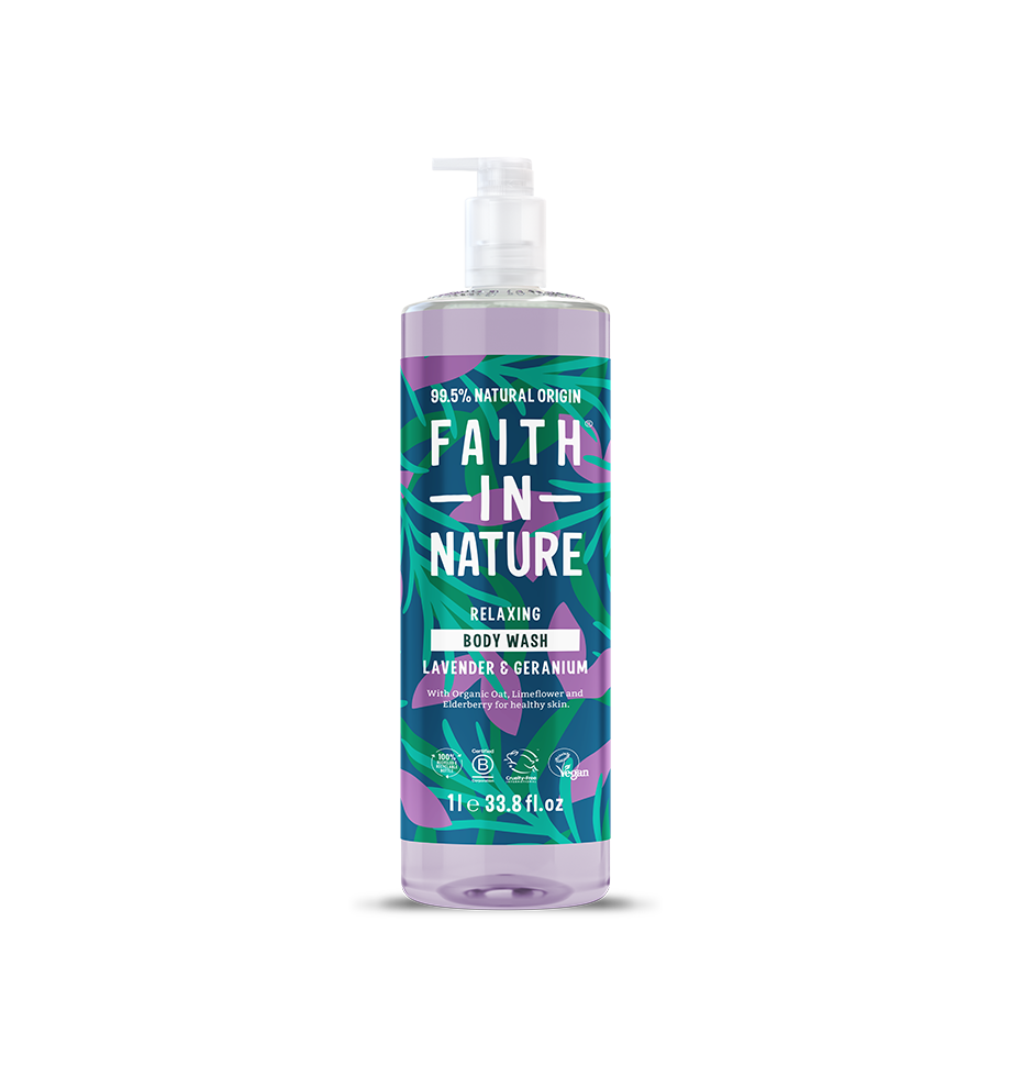 Faith In Nature 1L Lavender & Geranium Shower Gel