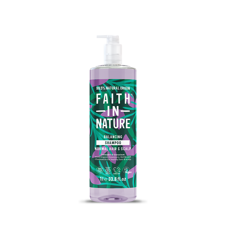 Faith In Nature Natural Lavender & Geranium Shampoo 1L Family Pack 