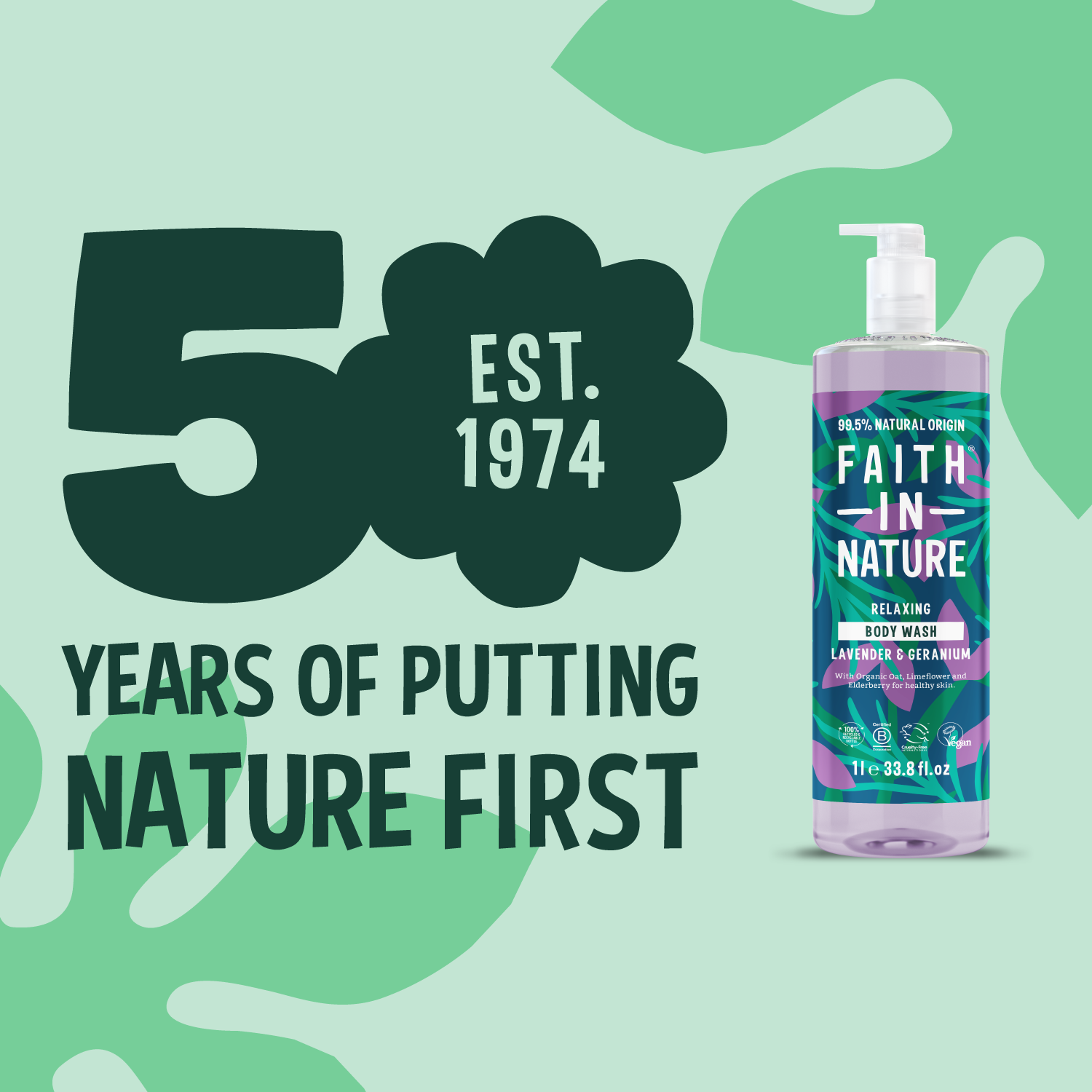 natural relaxing lavender oil shower gel 1L 