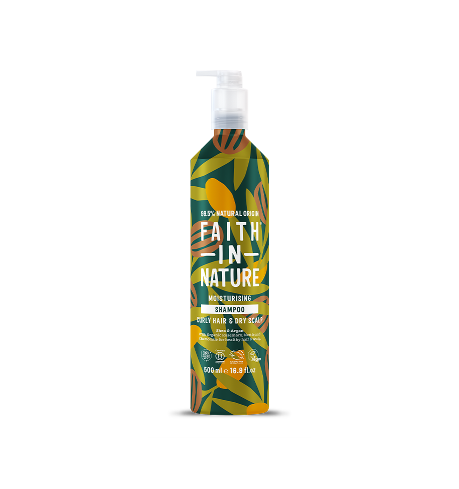 Faith In Nature 500ml aluminium shampoo for curly hair - Shea & Argan