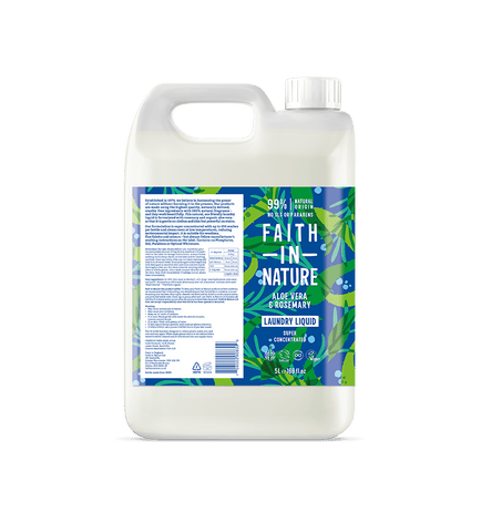 Aloe Vera & Rosemary Natural 5L Laundry Liquid Refill - Bulk Buy Laundry Liquid - Faith In Nature