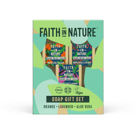 Soap Stack - Orange, Aloe Vera and Lavender Vegan Soap - Gift Set - Faith In Nature